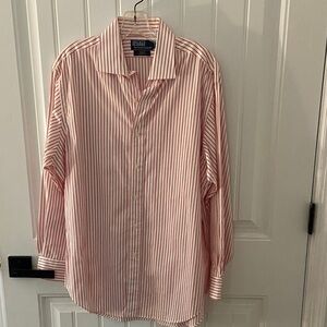 Polo Ralph Lauren Red and White Striped Shirt 16 1/2 32/33